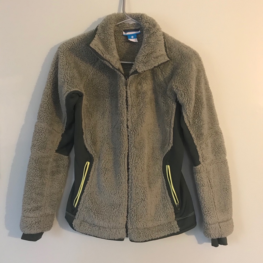 Columbia Fleece Sherpa zip up jacket size small